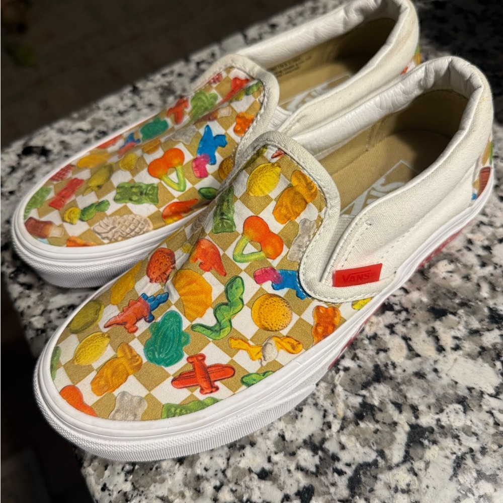 Vans Multicolor Hairbo Gummy Bears Slip-Ons size 5.5 Women’s/kids size 4